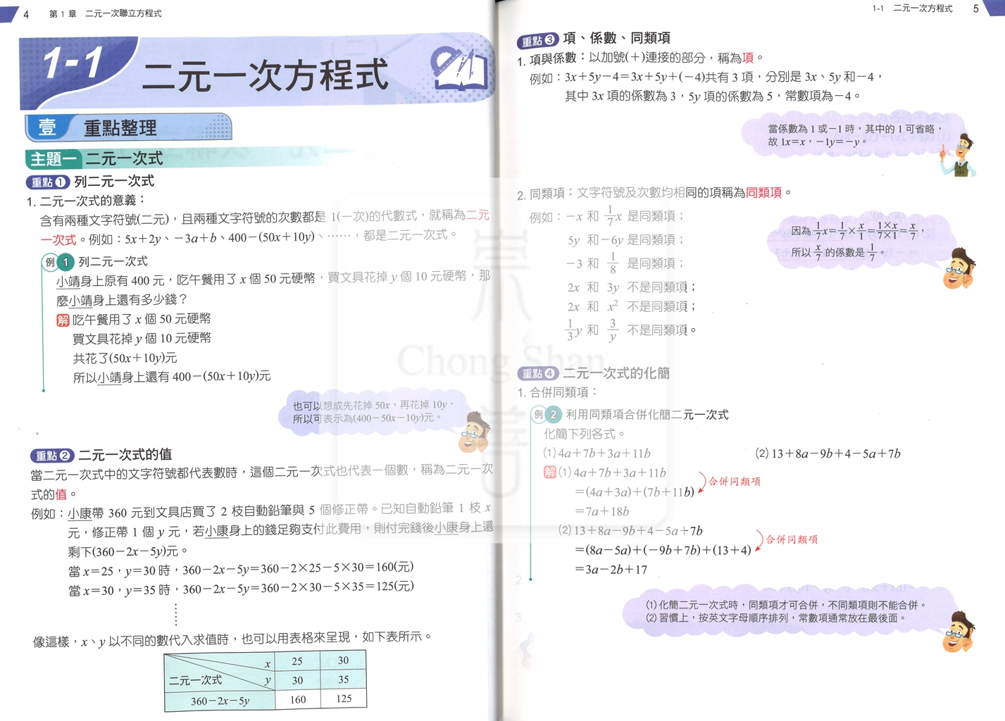 【國中114下】康軒國中學習自修 數學(2)-國一下