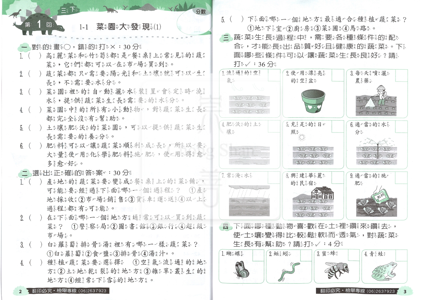 【國小114下】翰林國小小無敵實力評量-自然3下